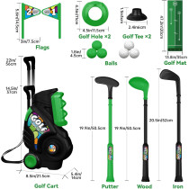 Set de Golf Liberry Enfant avec Tapis et Chariot Noir