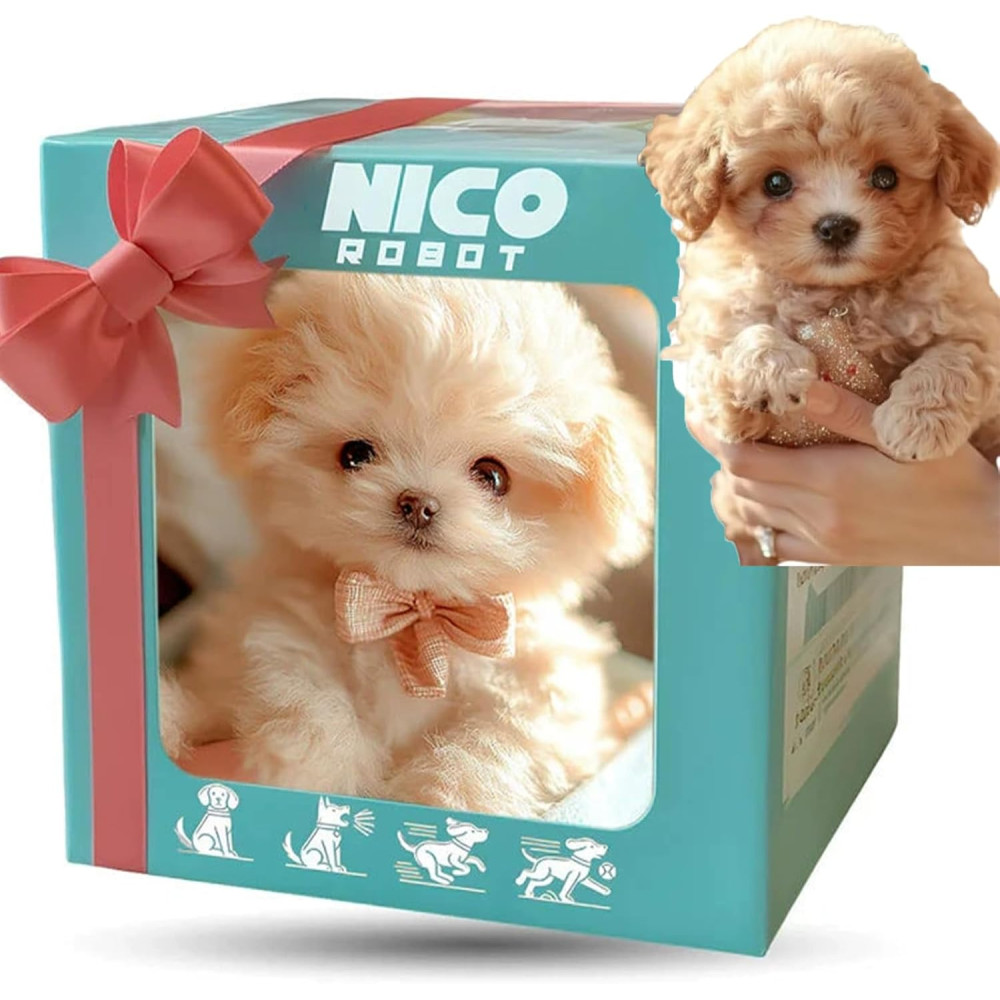 2025 Nicoo AI Robot Dog for Adults – Realistic Puppy with Bark & Wag