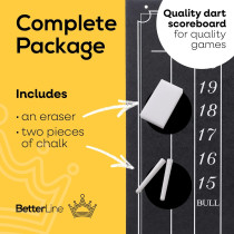 Large Professional Cricket & Darts Scoreboard Chalkboard 15.5x9 by BetterLine