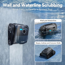 X5 Cordless Robotic Pool Cleaner - Wall & Waterline, Smart Navigation