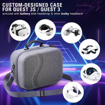 Large Carrying Case for Meta Quest 3/3S with Battery & VR Accessories