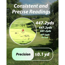 Gogogo Sport Vpro ZeroIn Rechargeable Golf Range Finder with Slope - 2500 Yards