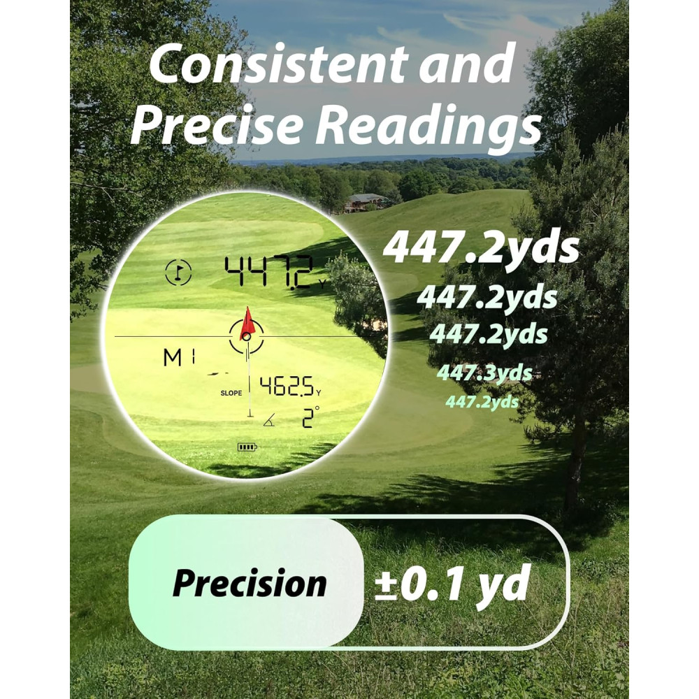 Gogogo Sport Vpro ZeroIn Rechargeable Golf Range Finder with Slope - 2500 Yards