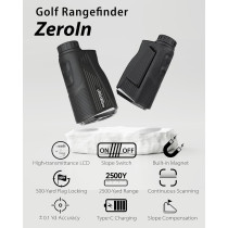 Gogogo Sport Vpro ZeroIn Rechargeable Golf Range Finder with Slope - 2500 Yards