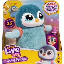 Little Live Pets Walking Penguin Waddles Toy with 25+ Sounds for Kids
