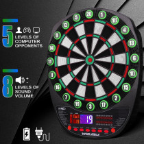 WIN.MAX Electronic Soft Tip Dartboard Set with LED & 12 Darts Included