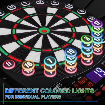 WIN.MAX Electronic Soft Tip Dartboard Set with LED & 12 Darts Included