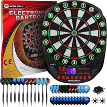 WIN.MAX Electronic Soft Tip Dartboard Set with LED & 12 Darts Included
