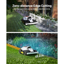 LUBA Mini AWD 800 Robot Mower 4G, 0.2 Acre, AI Vision & RTK Mapping