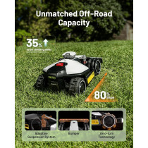 LUBA Mini AWD 800 Robot Mower 4G, 0.2 Acre, AI Vision & RTK Mapping