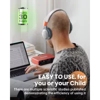 Casque Bluetooth sans fil avec retour auditif - Améliorez langage et attention pour enfants, aide Autism ADHD (Blanc)