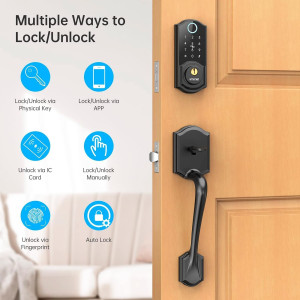 SMONET Smart Lock - Keyless Entry Fingerprint Deadbolt with Alexa Support