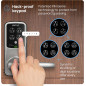 Lockly Secure Pro Smart Lock - Wi-Fi Keyless Entry, Biometric Fingerprint, Voice Control & Auto Lock, Latch Edition