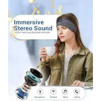 Casque de sommeil Bluetooth Perytong - Bandeau sans fil avec audio HD, idéal pour les sports et le sommeil.