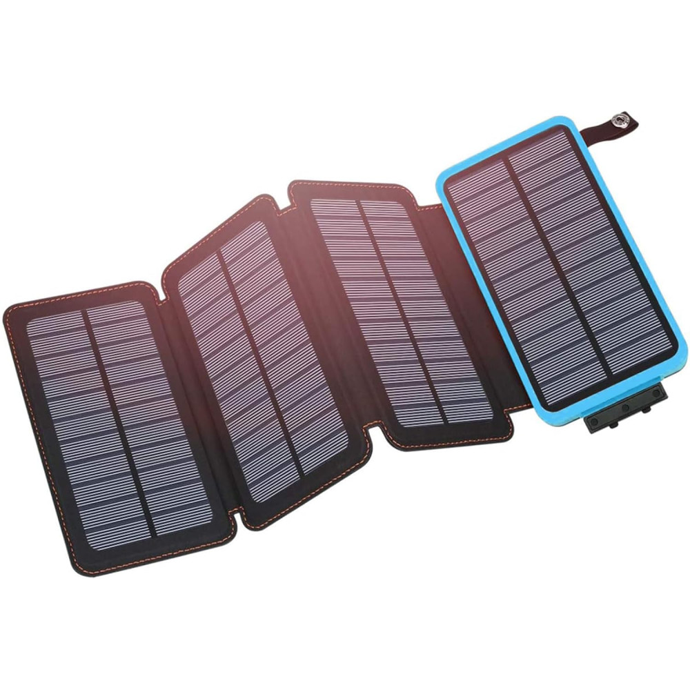 Chargeur Solaire Hiluckey 25000mAh - Power Bank Portable Blue Chargeur Solaire Hiluckey 25000mAh - Power Bank Portable Blue