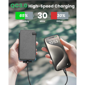 Hiluckey 25000mAh Solar Charger: Fast, Portable Power Bank for Outdoors