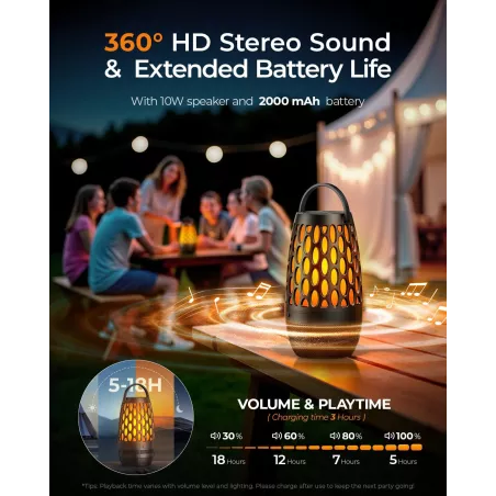 Haut-parleurs Bluetooth étanches avec lumières, cadeau parfait !