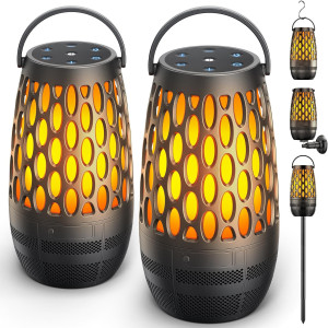 Outdoor Bluetooth Waterproof Speakers with Flame Lights - Perfect Gadget Gift!