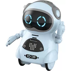 GoolRC Mini Robot de Poche Bleu - Dialogue Interactif, Reconnaissance Vocale, Chants & Danses