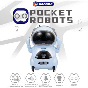 GoolRC Mini Robot Bleu : Dialogue, Chant, Danse & Cadeau Parfait