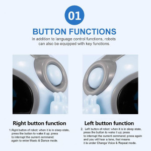 GoolRC Mini Pocket Robot – Interactive Voice, Dance & Singing Toy (Blue)