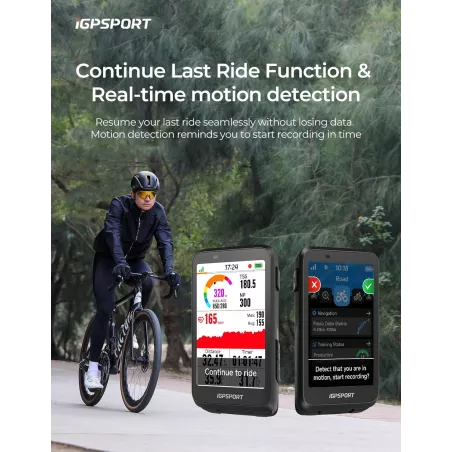 iGPSPORT BiNavi : GPS Vélo Tactile, Navigation & Musique