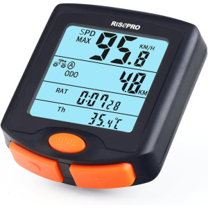 RISEPRO Wireless Bike Computer - Waterproof Speedometer & Odometer