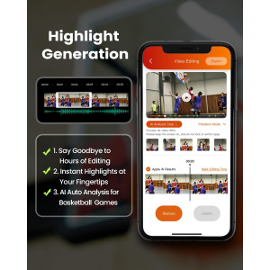 Caméra Sport 4K 60FPS Chameleon AI – Suivi Football & Basket