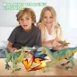 Dino télécommandé VERTOY - Grand Vélociraptor lumineux et sonore, cadeau idéal 3-12 ans