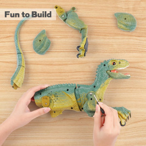 VERTOY Remote Control Velociraptor Toy for Kids with Light & Sound