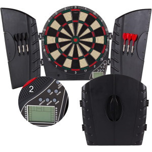 Arachnid Reactor Electronic Dartboard & Cabinet with LCD, 8-Player Scoring