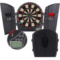 Arachnid Reactor Electronic Dartboard & Cabinet with LCD, Cricket, 8-Player Scoring, Black