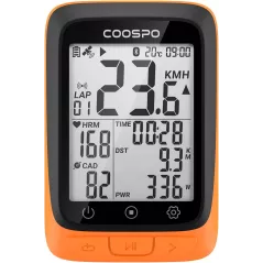 COOSPO Compteur Vélo GPS Sans Fil, Étanche, Bluetooth/ANT+, Écran LCD 2,4, Rétroéclairage Automatique