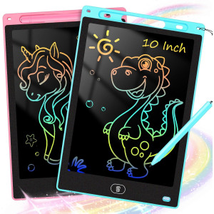 KTEBO® Tablette Écriture LCD 10 Enfants - 2 Pack Rose/Bleu