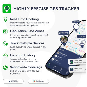 4G LTE Magnetic GPS Tracker for Vehicles - Real-Time Location + App