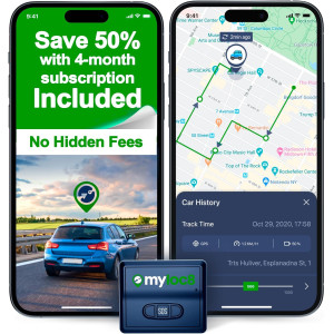 4G LTE Magnetic GPS Tracker for Vehicles - Real-Time Location + App