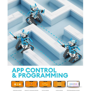 Kit Robot STEM 5-en-1 398PCS avec APP & Télécommande - Jouet Éducatif Enfants