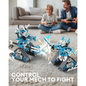 Kit Robot STEM 5-en-1 398PCS avec APP & Télécommande - Jouet Éducatif Enfants