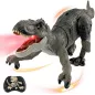 Remote Control T-Rex Dinosaur Toy with Realistic Legs & Spray Stream, Robot Dinosaur Gift for Boys 3-7 Years
