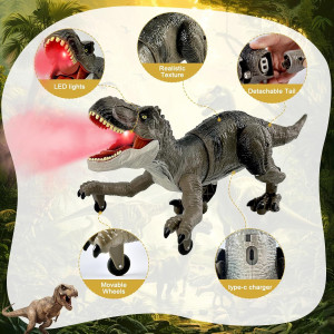 Remote Control Robot Dinosaur Toy for Boys 3-7 | Realistic T-Rex Gift