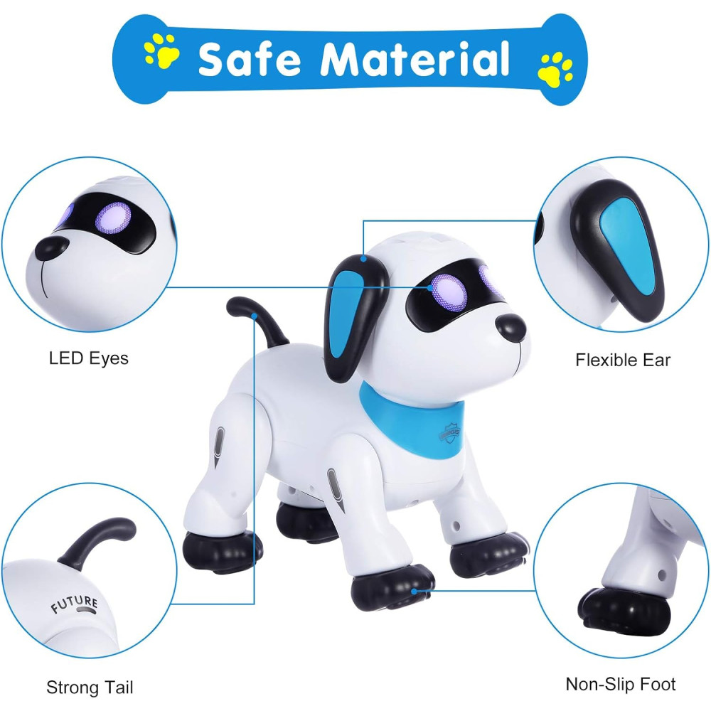 Yiman Remote Control Robot Dog Toy – Interactive, Programmable, LED Eyes