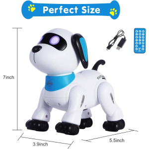 Yiman Remote Control Robot Dog Toy – Interactive, Programmable, LED Eyes