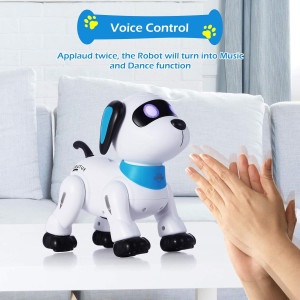 Yiman Remote Control Robot Dog Toy – Interactive, Programmable, LED Eyes