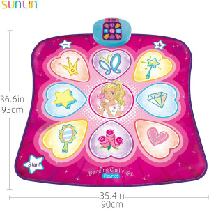Tapis de Danse SUNLIN - Jeu Musical LED pour Enfants 3-12 ans
