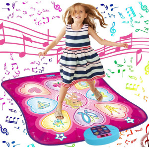 SUNLIN Dance Mat - LED Dance Pad with Music & 3 Challenge Levels for Kids