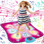Tapis de danse SUNLIN avec LED, musique intégrée, volume réglable, 3 niveaux de difficulté (3-12 ans)