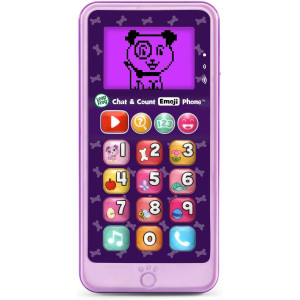 LeapFrog Chat & Count Emoji Phone - Purple Kids Learning Toy
