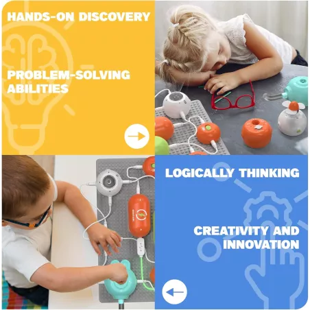 Kits Scientifiques STEM pour Enfants - 420+ Projets, 35 Composants Électroniques, Cadeau Éducatif 3-12 ans