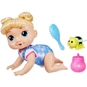 Baby Alive Crawl 'n Play Harper Hugs Doll - Electronic Crawling Toy, 10.75
