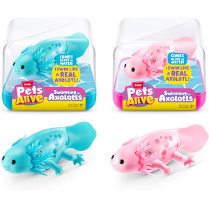 Pets Alive Robo Axolotl Swimming Electronic Pet Toy 2 Pack by ZURU